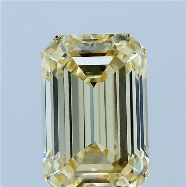 2.11ct Emerald FANCY LIGHT YELLOW VVS1 Lab Created Diamond