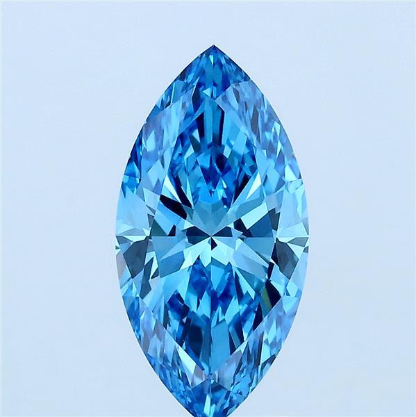 2ct Marquise FANCY VIVID BLUE VS1 Lab Created Diamond