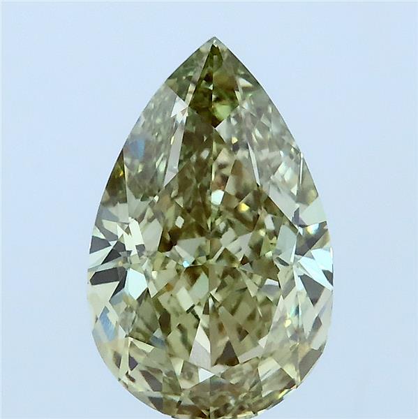 2.51ct Pear FANCY VIVID GREEN VVS2 Lab Created Diamond