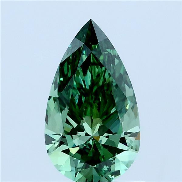 1ct Pear FANCY VIVID GREEN VS1 Lab Created Diamond
