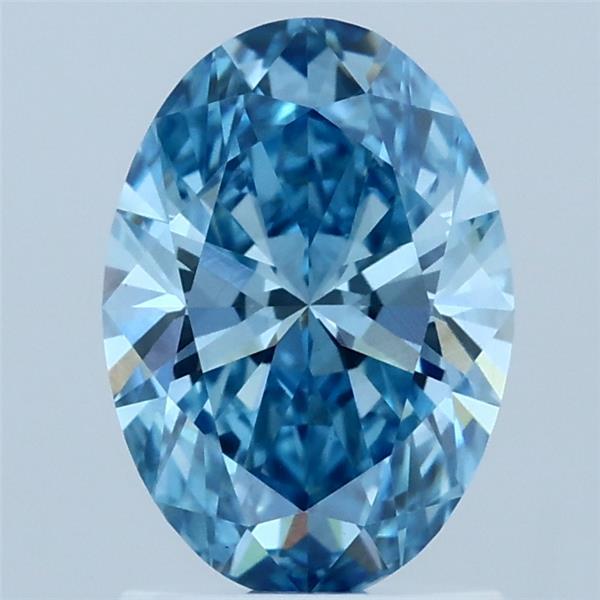 1.4ct Oval FANCY VIVID BLUE VS1 Lab Created Diamond