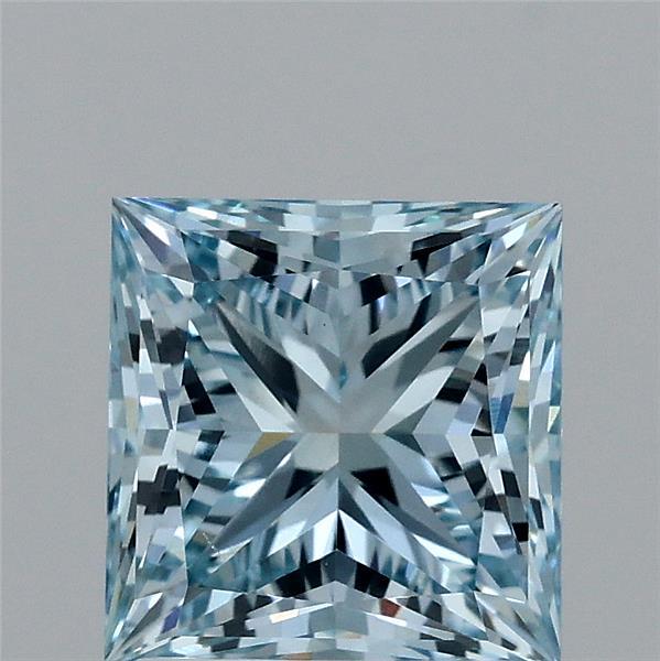 2.05ct Princess FANCY INTENSE BLUE VVS2 Lab Created Diamond