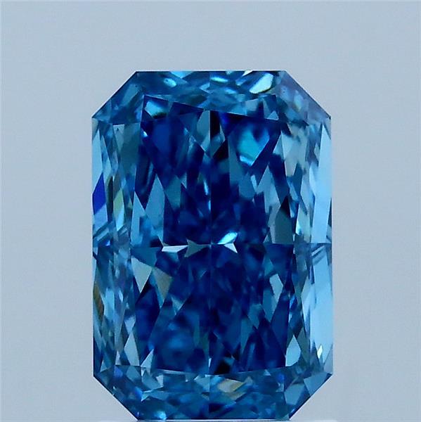 1.97ct Radiant FANCY VIVID BLUE VS1 Lab Created Diamond