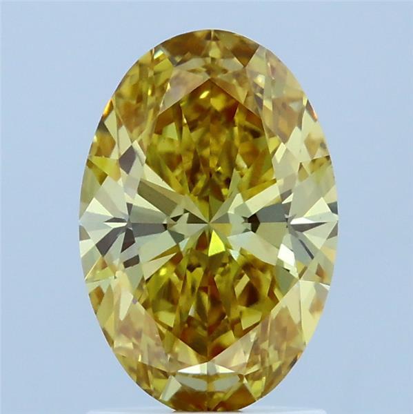 1.51ct Oval FANCY INTENSE YELLOW VVS2 Lab Created Diamond