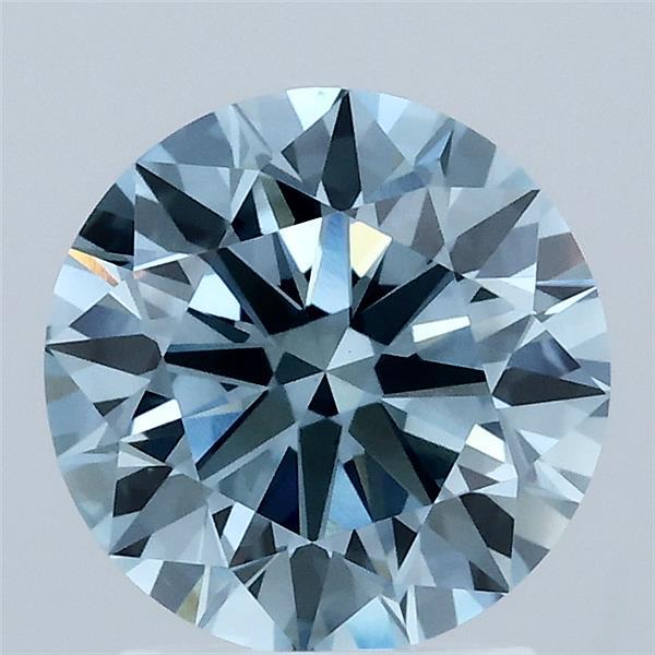2ct Round FANCY VIVID BLUE VVS2 Lab Created Diamond