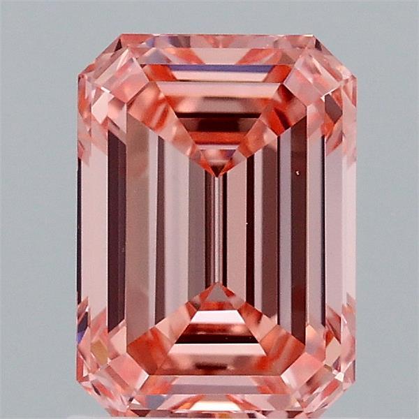 1.53ct Emerald FANCY VIVID PINK VS1 Lab Created Diamond