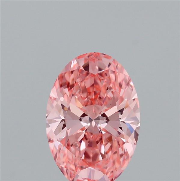 1.54ct Oval FANCY VIVID PINK VVS2 Lab Created Diamond
