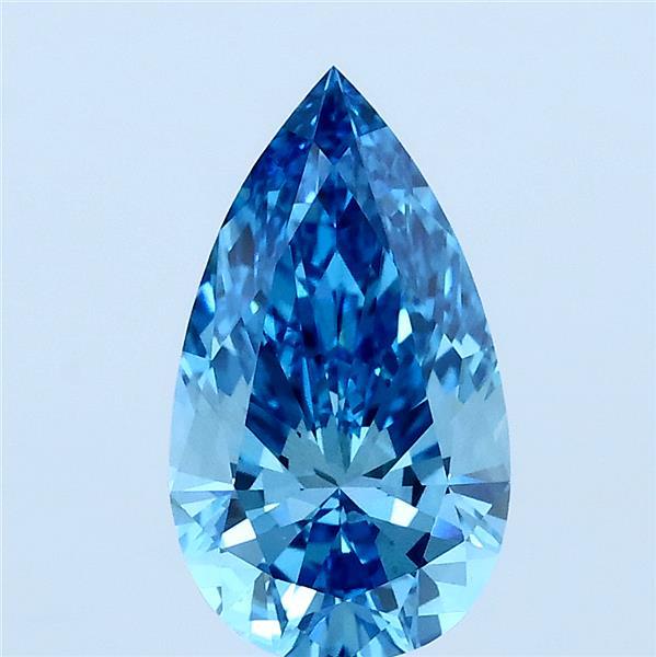 1.52ct Pear FANCY VIVID BLUE VS2 Lab Created Diamond