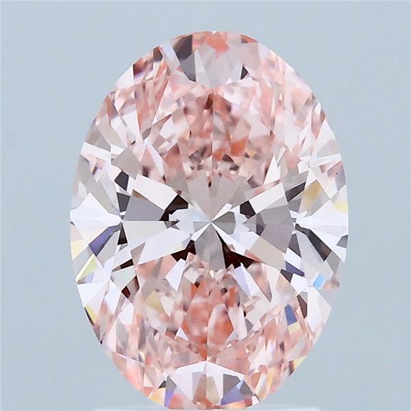 2.03ct Oval FANCY VIVID PINK VS1 Lab Created Diamond