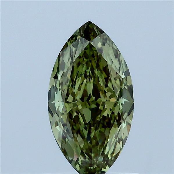 1.04ct Marquise FANCY VIVID GREEN VVS2 Lab Created Diamond