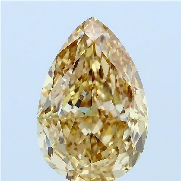 2.64ct Pear FANCY INTENSE BROWNISH YELLOW VS1 Lab Created Diamond