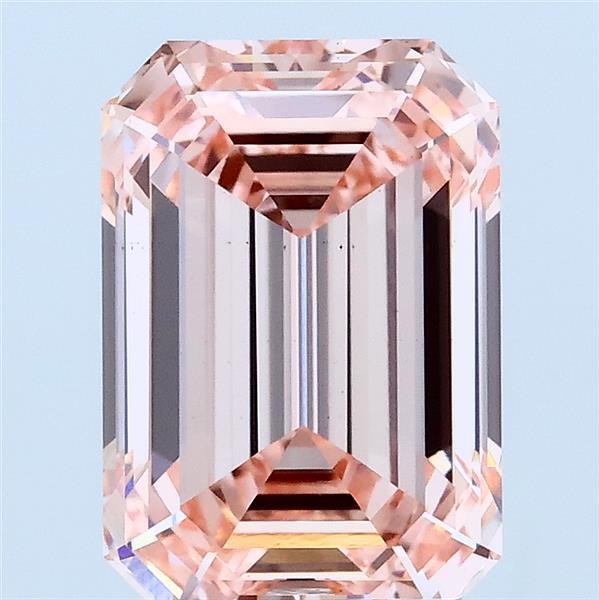3.02ct Emerald FANCY INTENSE PINK VS1 Lab Created Diamond