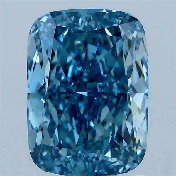 2.03ct Cushion FANCY VIVID BLUE VVS2 Lab Created Diamond