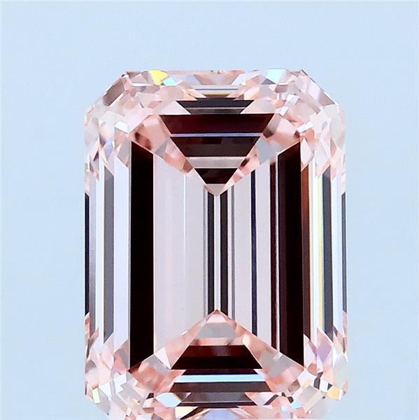 2.53ct Emerald FANCY PINK VVS2 Lab Created Diamond