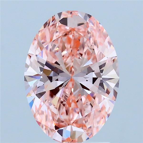 2.07ct Oval FANCY VIVID PINK VVS2 Lab Created Diamond
