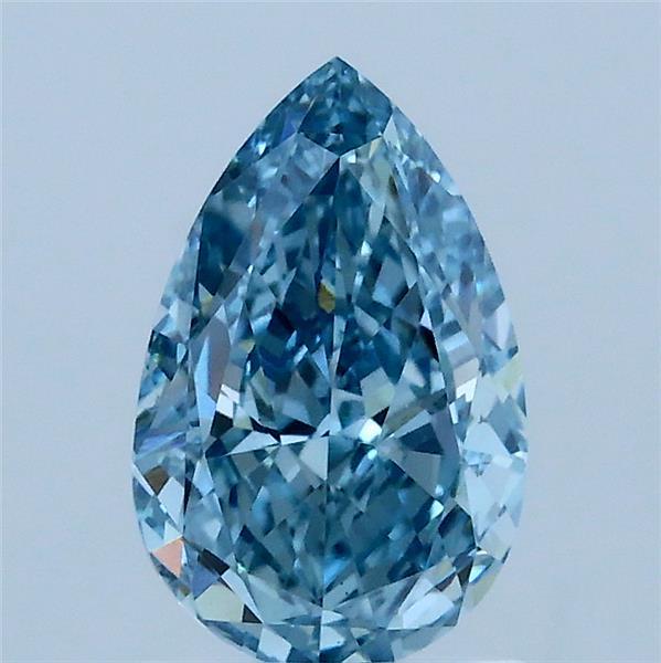 1.57ct Pear FANCY VIVID BLUE VS1 Lab Created Diamond