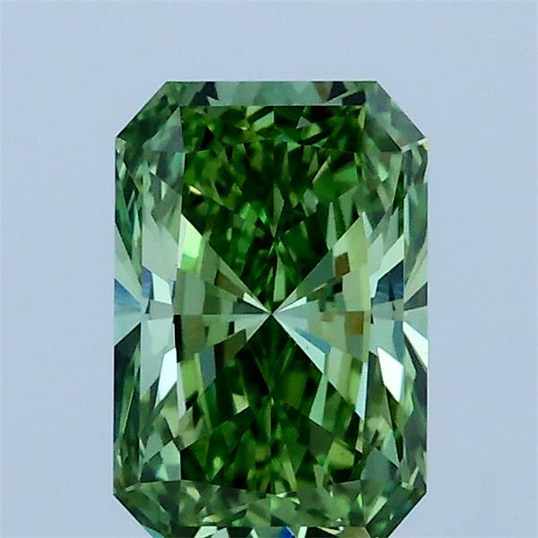 1.01ct Radiant FANCY VIVID GREEN VS1 Lab Created Diamond