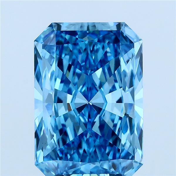 4.04ct Radiant FANCY VIVID BLUE VVS2 Lab Created Diamond