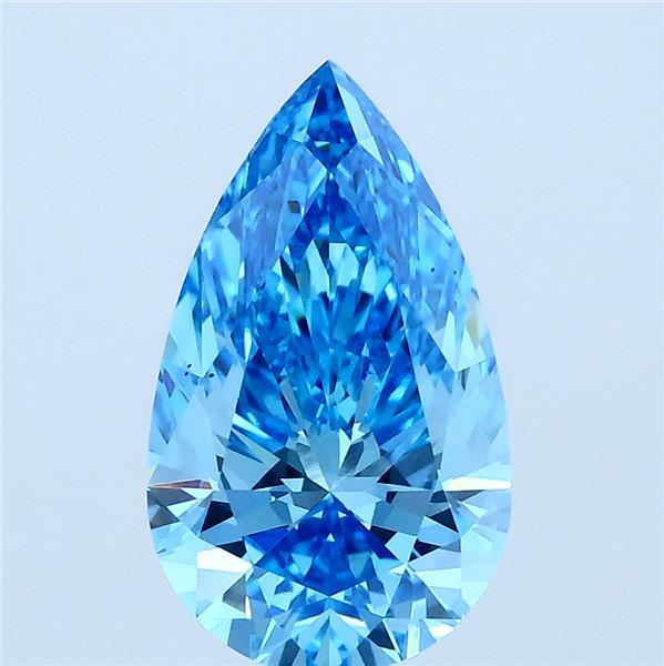 2.01ct Pear FANCY VIVID BLUE VS1 Lab Created Diamond