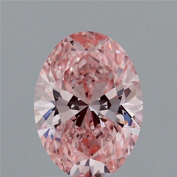 1.45ct Oval FANCY VIVID PINK VS2 Lab Created Diamond