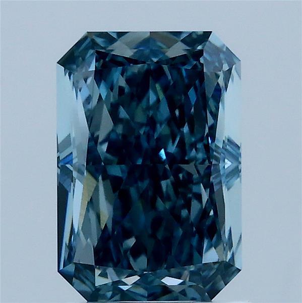 2ct Radiant FANCY VIVID BLUE VVS2 Lab Created Diamond