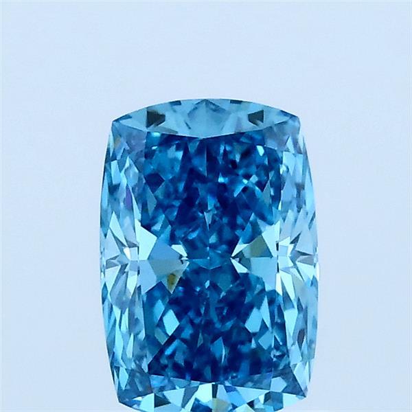 1ct Cushion FANCY VIVID BLUE VVS2 Lab Created Diamond