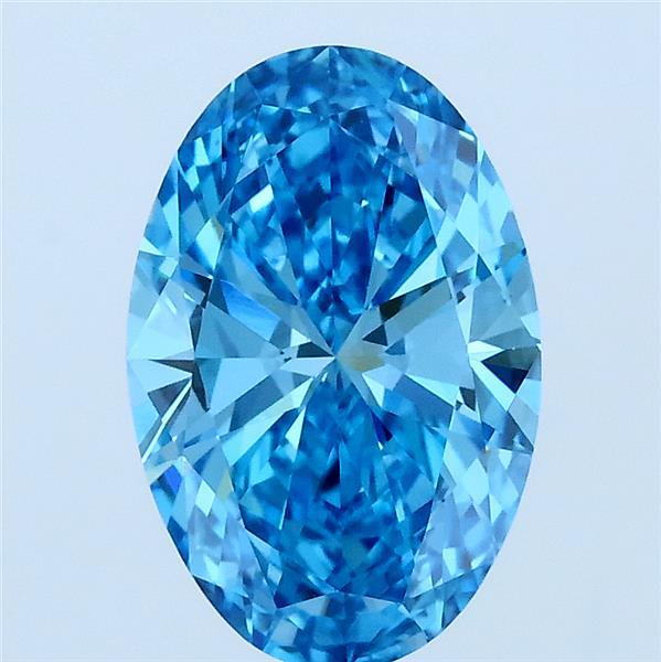 2ct Oval FANCY VIVID BLUE VS1 Lab Created Diamond