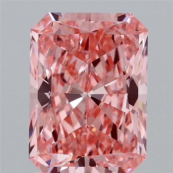 2.1ct Radiant FANCY VIVID PINK VVS2 Lab Created Diamond