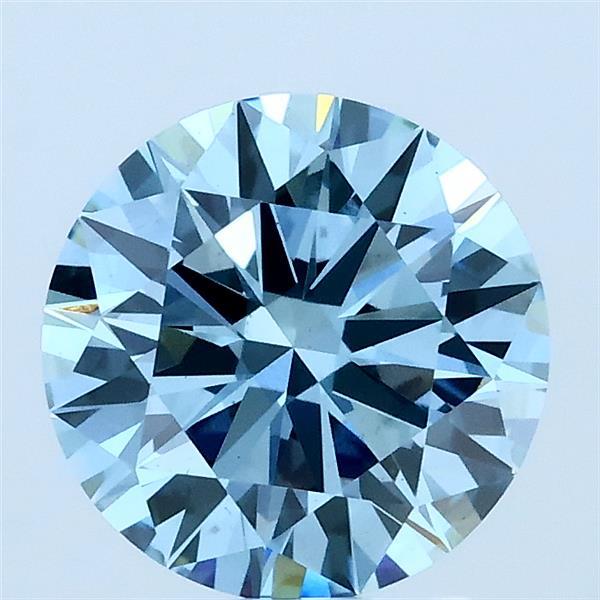 1.78ct Round FANCY VIVID BLUE VVS2 Lab Created Diamond