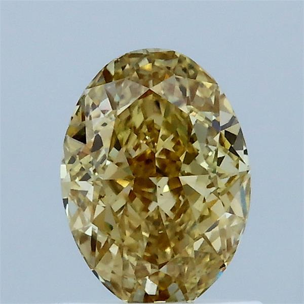 1.04ct Oval FANCY INTENSE YELLOW VS2 Lab Created Diamond