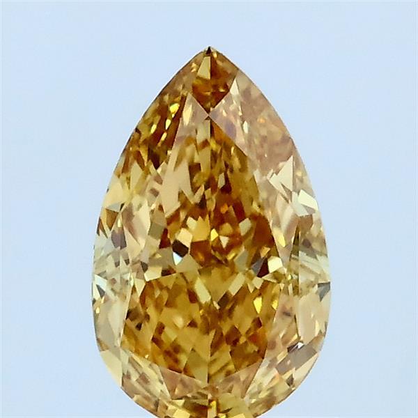 1.02ct Pear FANCY INTENSE BROWNISH YELLOW VVS2 Lab Created Diamond