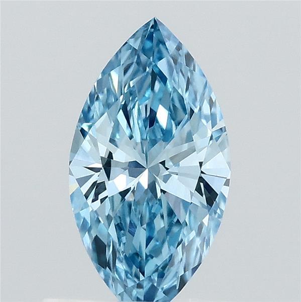 0.62ct Marquise FANCY VIVID BLUE VVS1 Lab Created Diamond