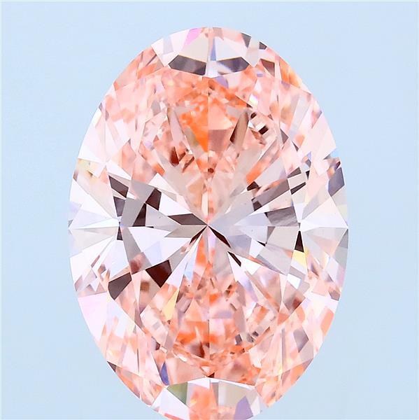 5ct Oval FANCY VIVID PINK VVS2 Lab Created Diamond