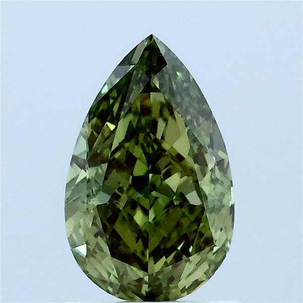 1ct Pear FANCY VIVID GREEN VS2 Lab Created Diamond