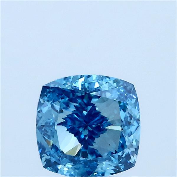 1.1ct Cushion FANCY VIVID BLUE VS1 Lab Created Diamond