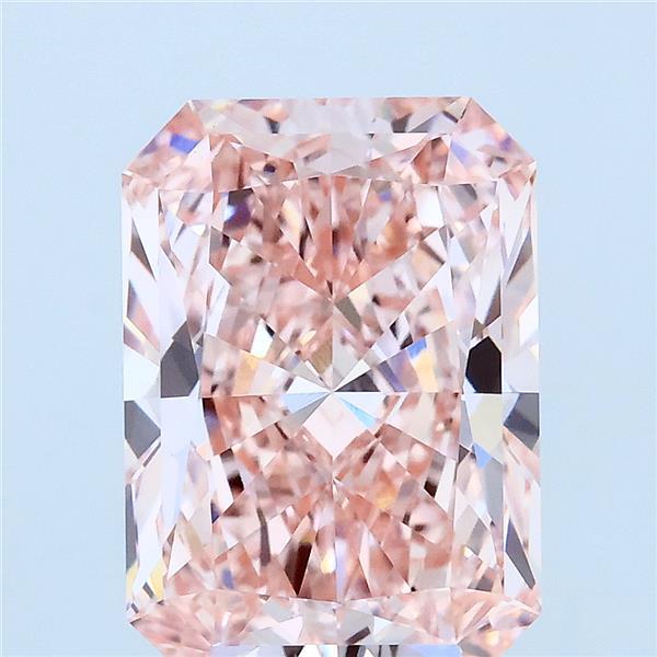 4.06ct Radiant FANCY INTENSE PINK VVS2 Lab Created Diamond