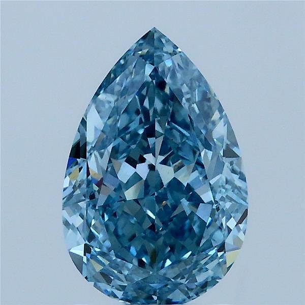 2.09ct Pear FANCY VIVID BLUE VS1 Lab Created Diamond