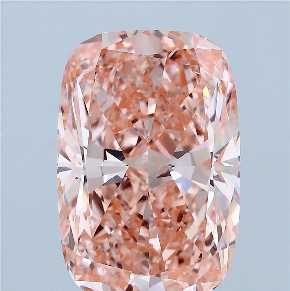 5.05ct Cushion FANCY VIVID PINK VVS2 Lab Created Diamond
