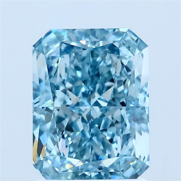 1.58ct Radiant FANCY INTENSE BLUE VS1 Lab Created Diamond