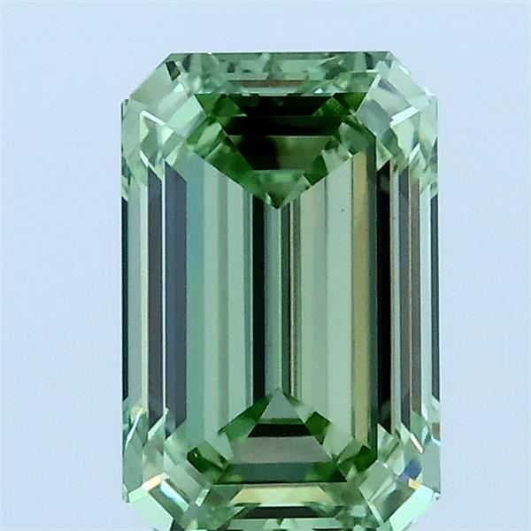 1.37ct Emerald FANCY VIVID GREEN VVS2 Lab Created Diamond