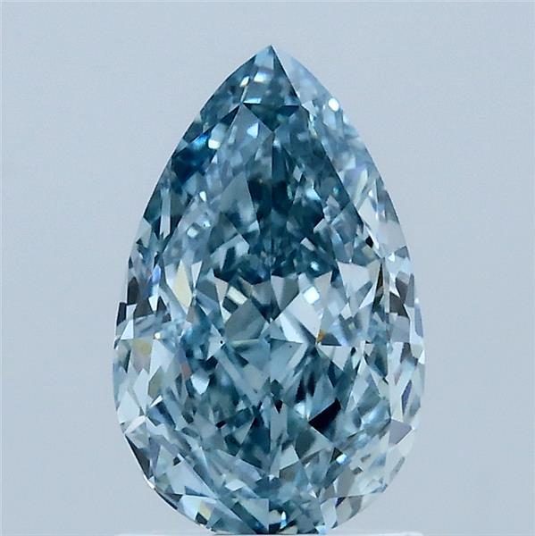1.52ct Pear FANCY VIVID BLUE VS1 Lab Created Diamond