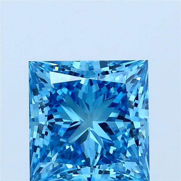 2ct Princess FANCY VIVID BLUE VS1 Lab Created Diamond