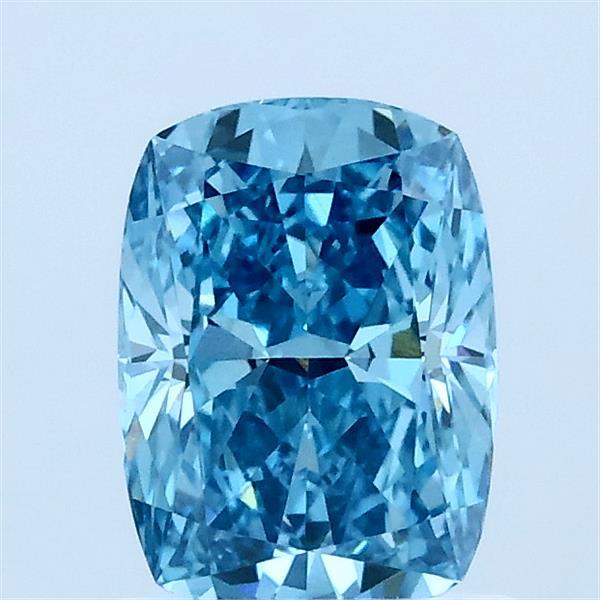 1.06ct Cushion FANCY VIVID BLUE VVS2 Lab Created Diamond