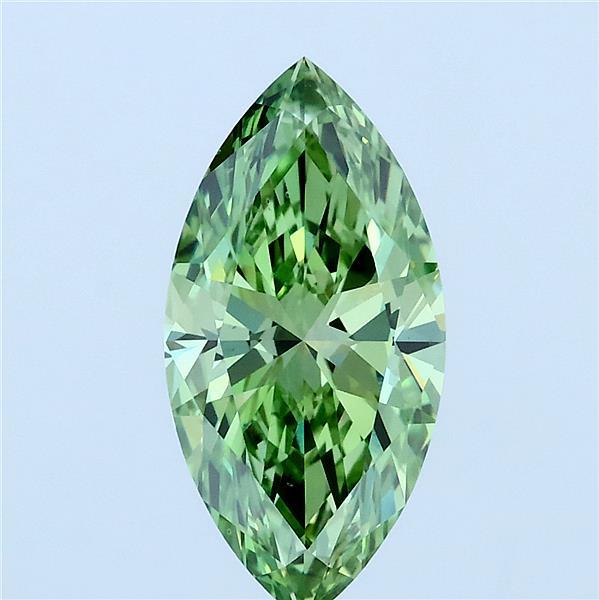 1.9ct Marquise FANCY VIVID GREEN VS1 Lab Created Diamond