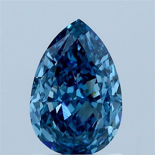 1.64ct Pear FANCY VIVID BLUE VVS2 Lab Created Diamond