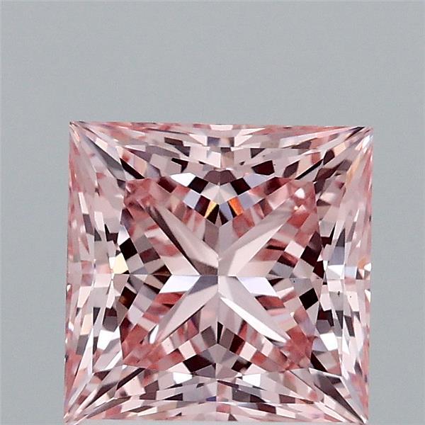 1.86ct Princess FANCY INTENSE PINK VS1 Lab Created Diamond