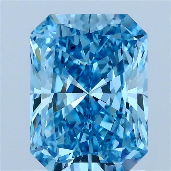 1.54ct Radiant FANCY VIVID BLUE VS1 Lab Created Diamond