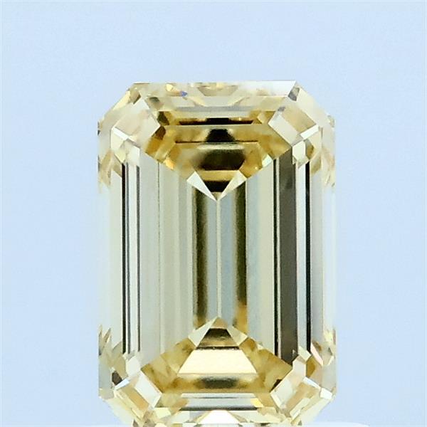 1.03ct Emerald FANCY LIGHT YELLOW VVS2 Lab Created Diamond