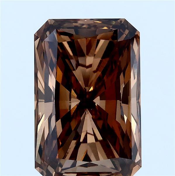 5.06ct Radiant FANCY BROWN VVS2 Lab Created Diamond