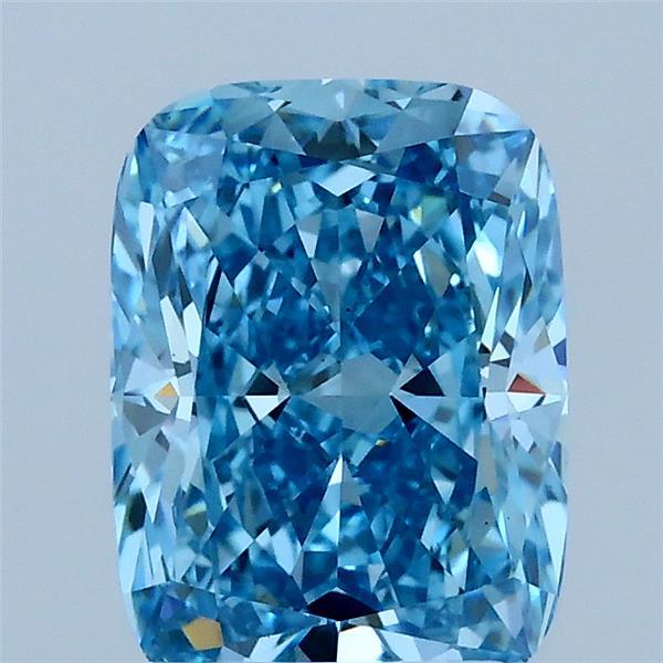 2.02ct Cushion FANCY VIVID BLUE VS1 Lab Created Diamond